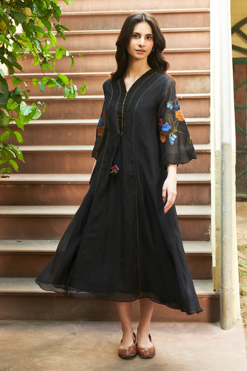 Coal Applique Dress