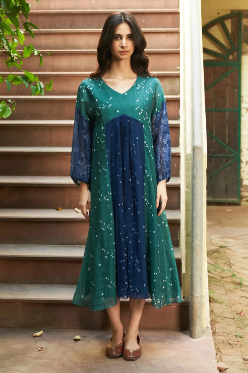 Emerald Printed Dress
