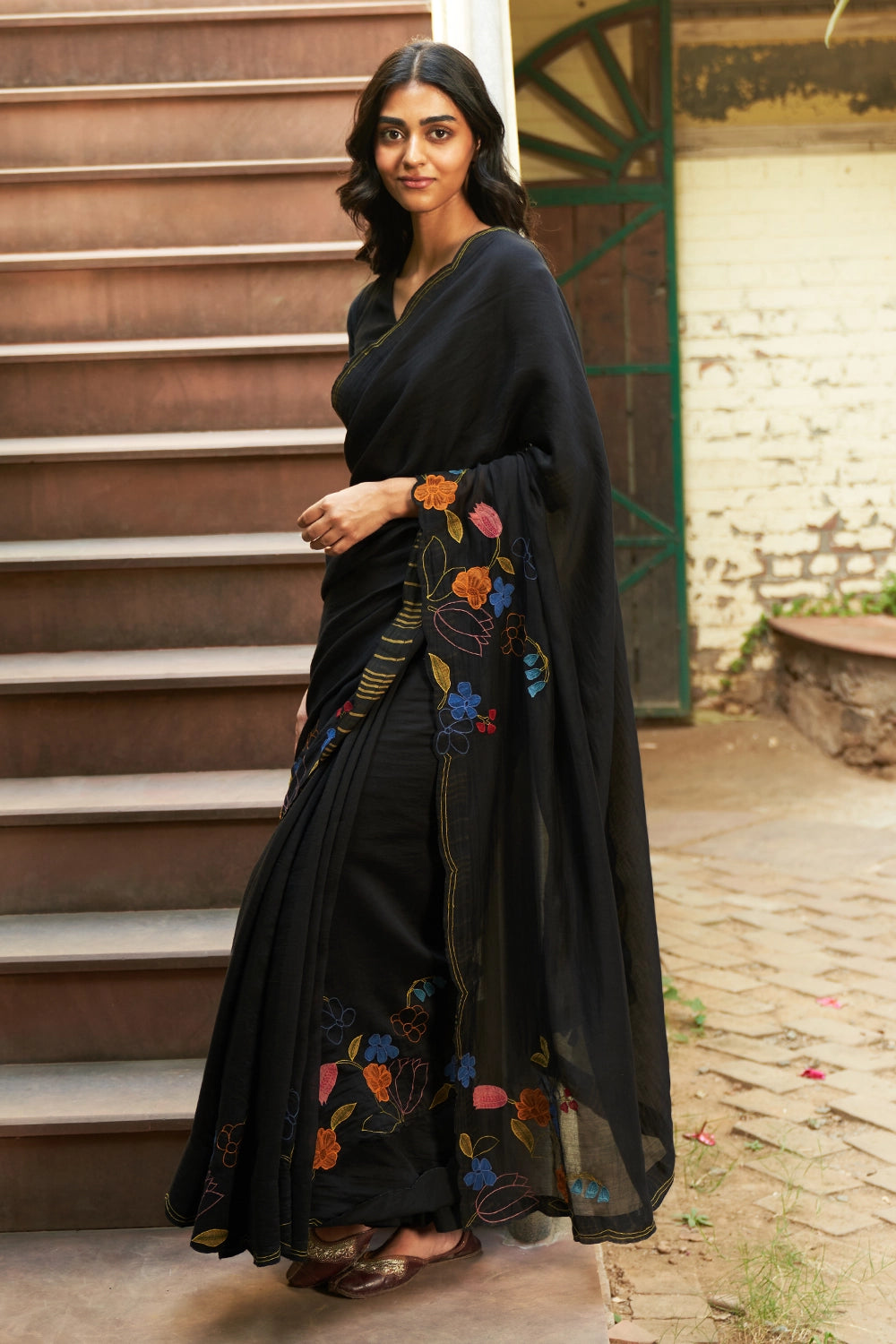 Coal Saree with Blouse Piece