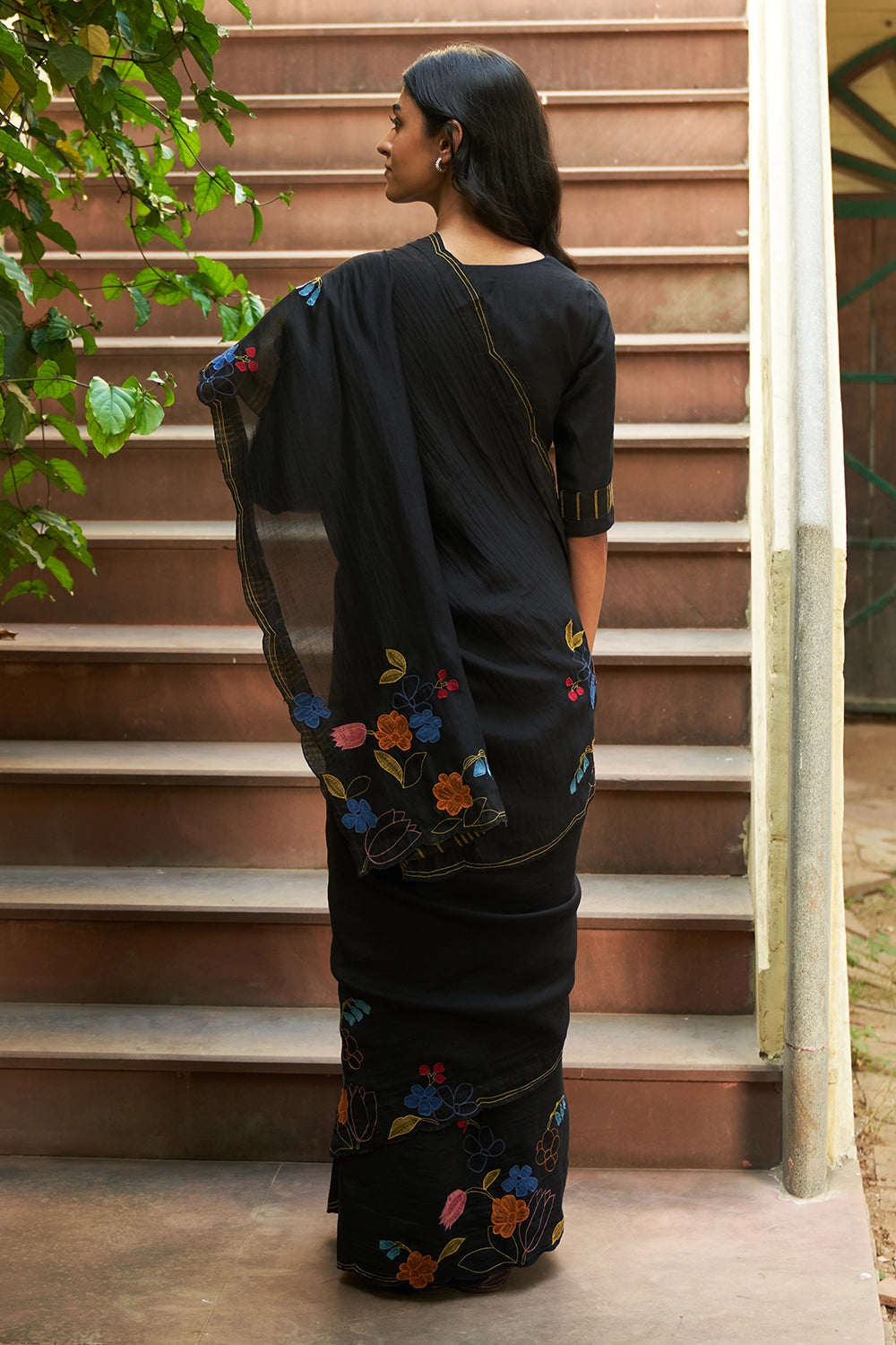 Coal Saree with Blouse Piece