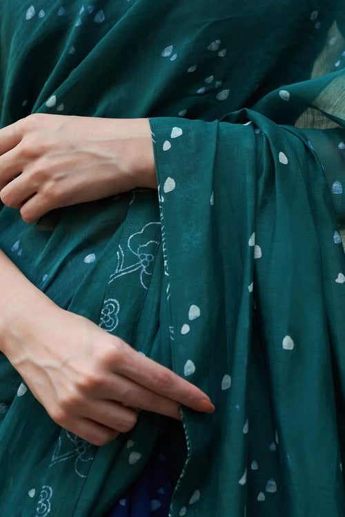 Emerald Printed Saree
