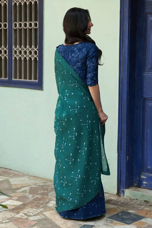 Emerald Printed Saree