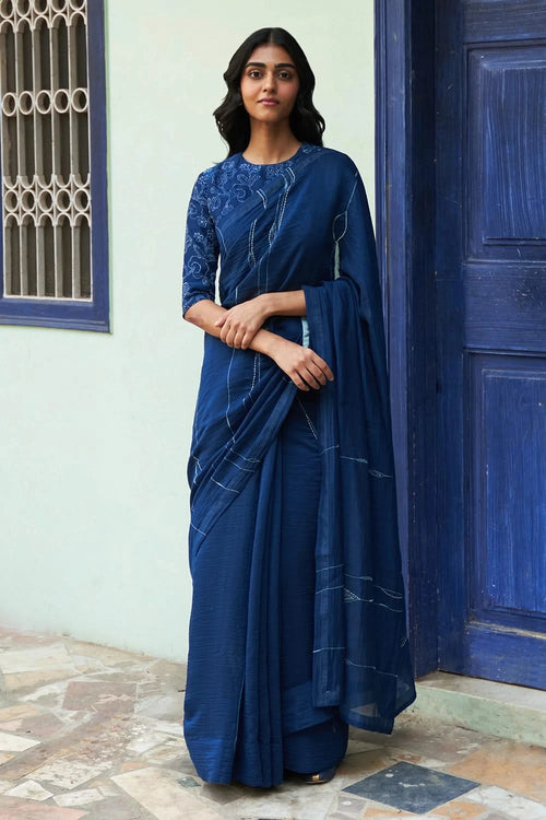 Indigo Saree
