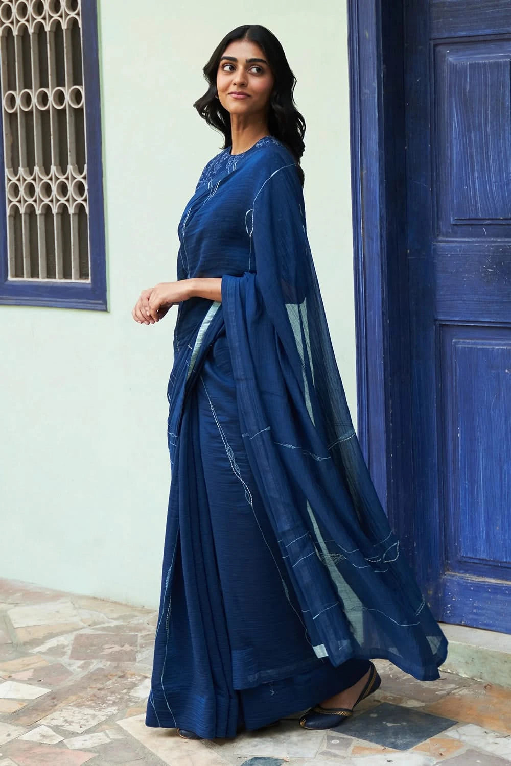 Indigo Saree