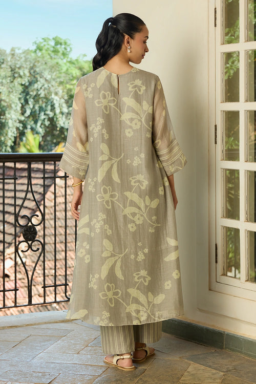 Slate Floral Embroidered Co-ord Set