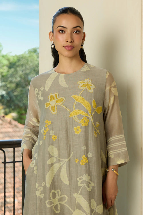 Slate Floral Embroidered Co-ord Set