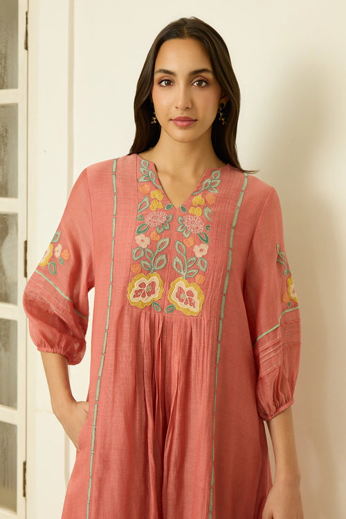 Blush Applique Dress