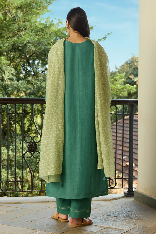 Applique Jade Kurta Set