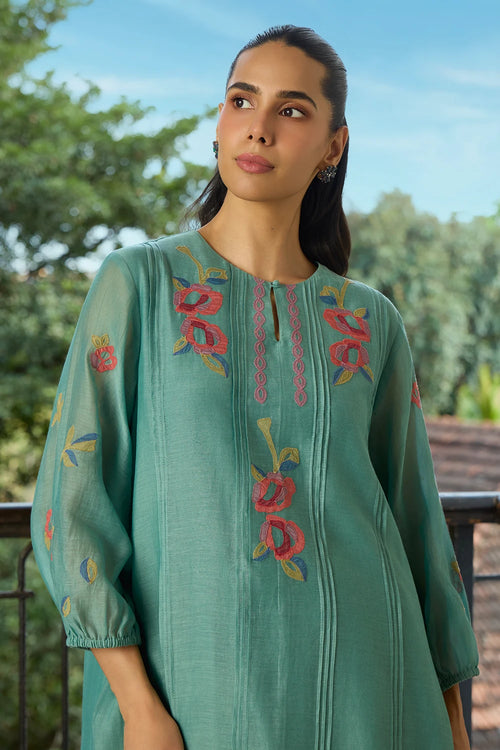 Aqua Applique Co-ord Set