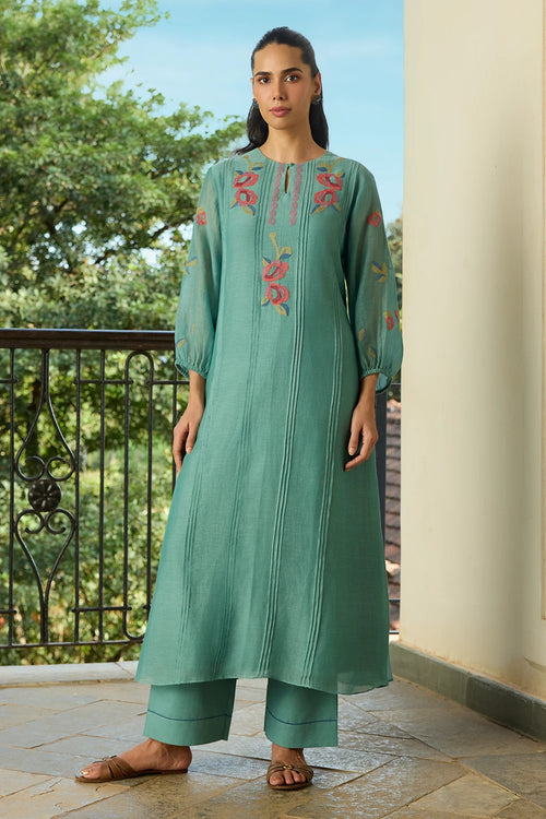 Aqua Applique Co-ord Set