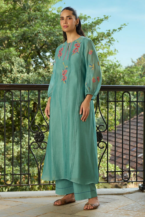 Aqua Applique Co-ord Set