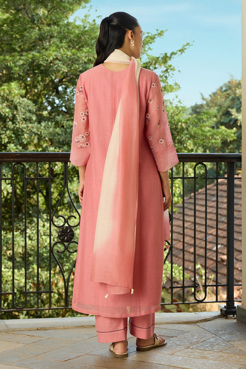 Blush Embroidered Kurta Set