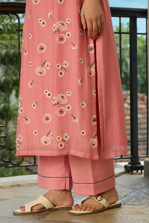 Blush Embroidered Kurta Set