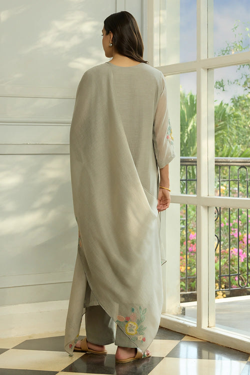 Slate Applique Kurta Set