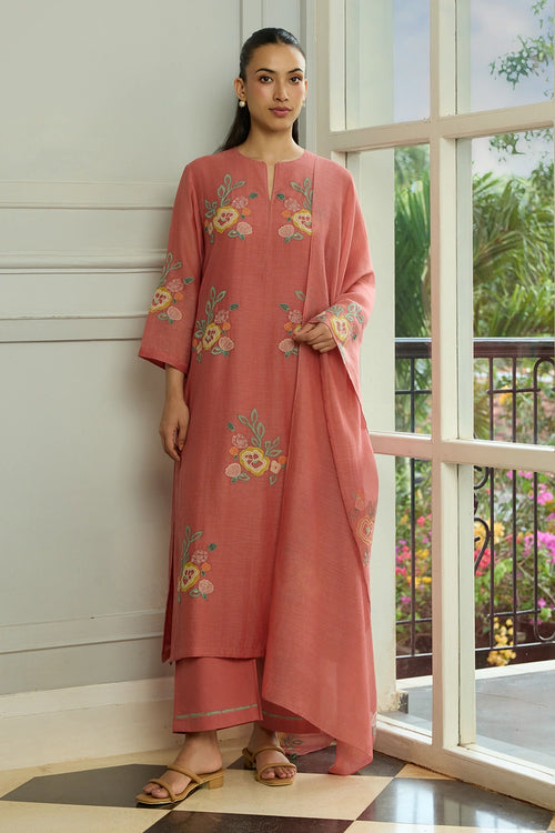 Blush Applique Kurta Set