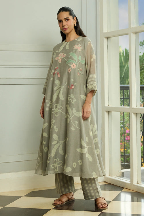 Slate Thread Embroidered Co-ord Set
