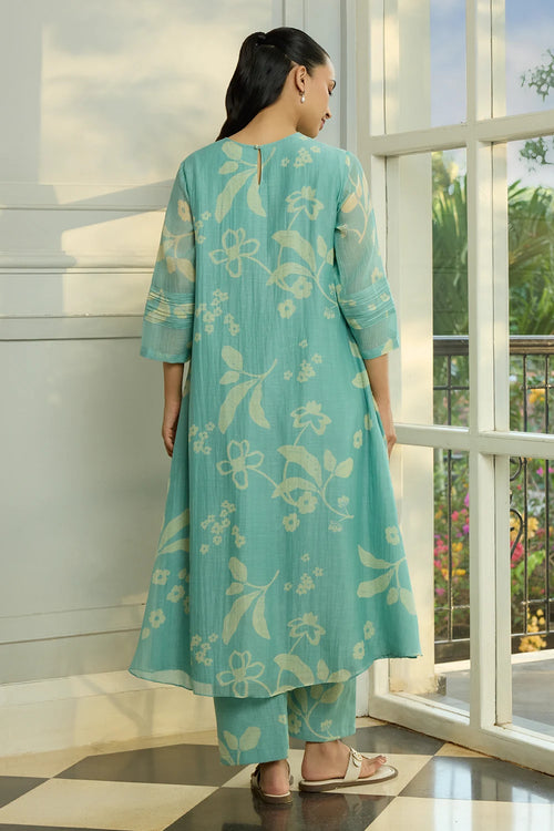 Aqua Pintuck Co-ord Set