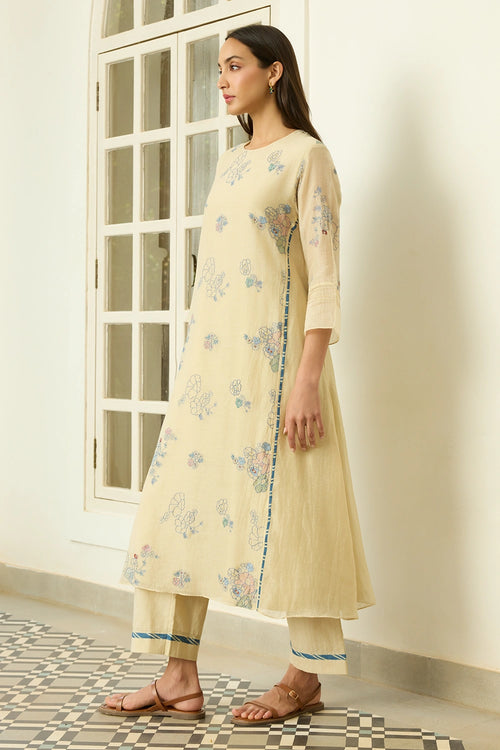 Ecru Thread Embroidered Co-ord set