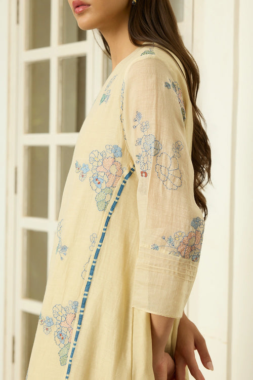 Ecru Thread Embroidered Co-ord set