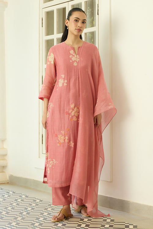 Blush Floral Kurta Set