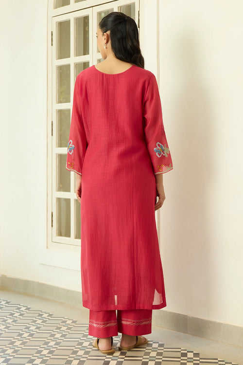 Scarlet Applique Kurta Set