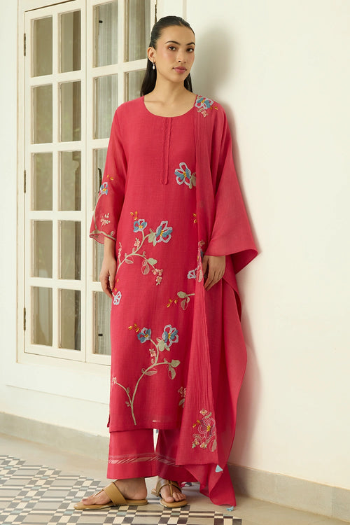 Scarlet Applique Kurta Set