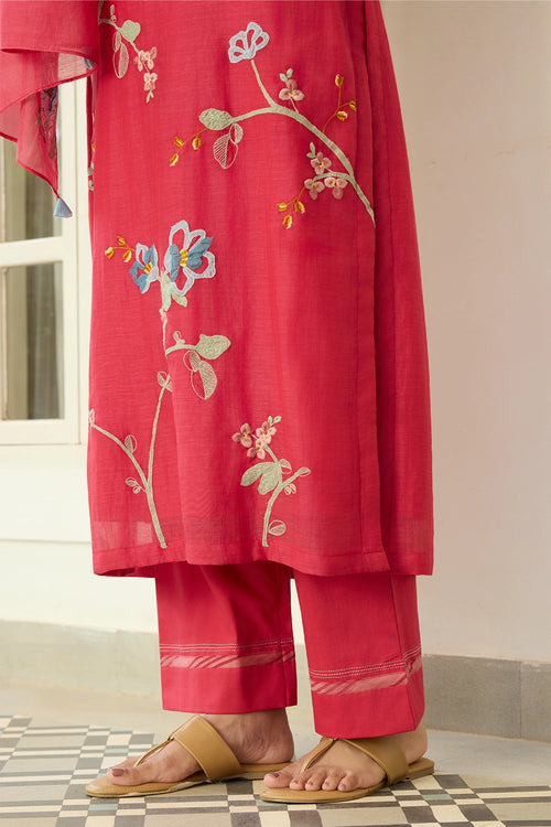 Scarlet Applique Kurta Set