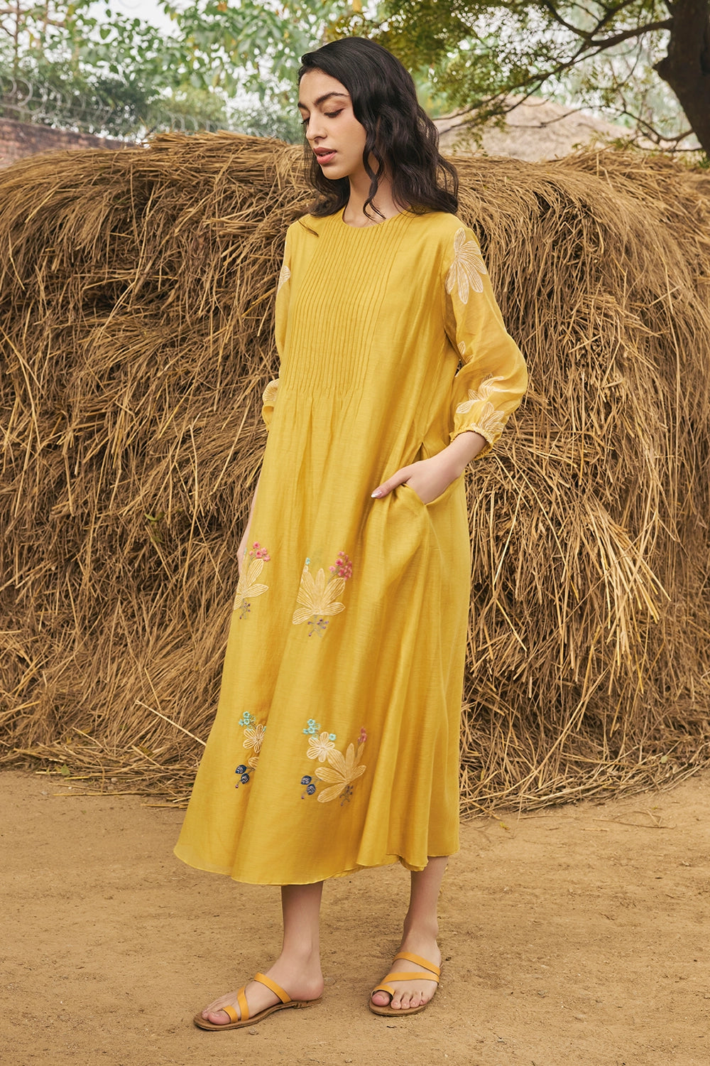 Daffodil Pintuck dress