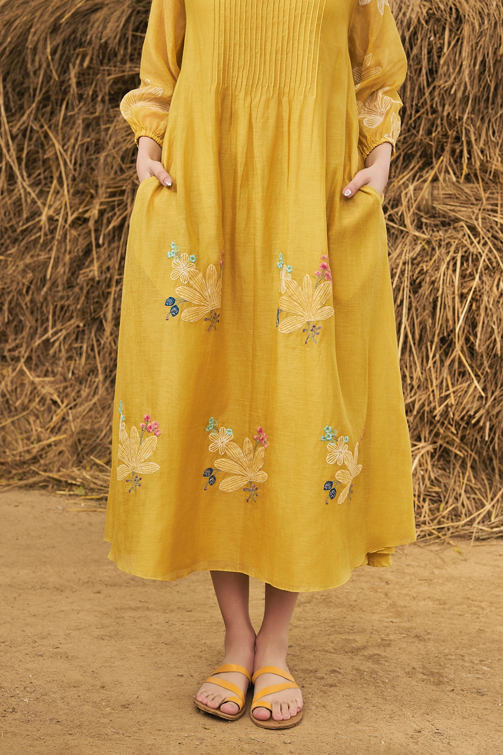 Daffodil Pintuck dress