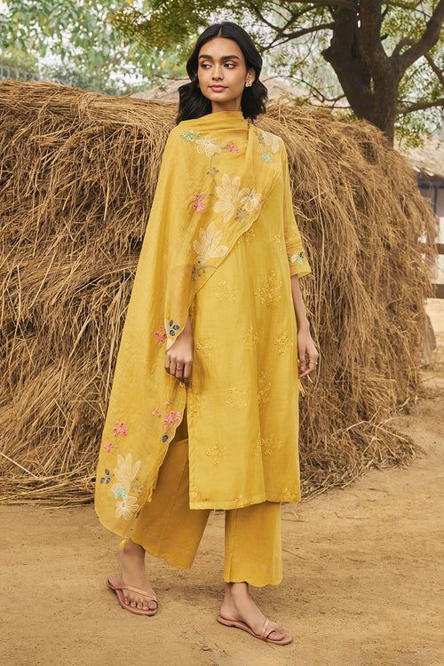 Daffodil Embroidered Kurta Set