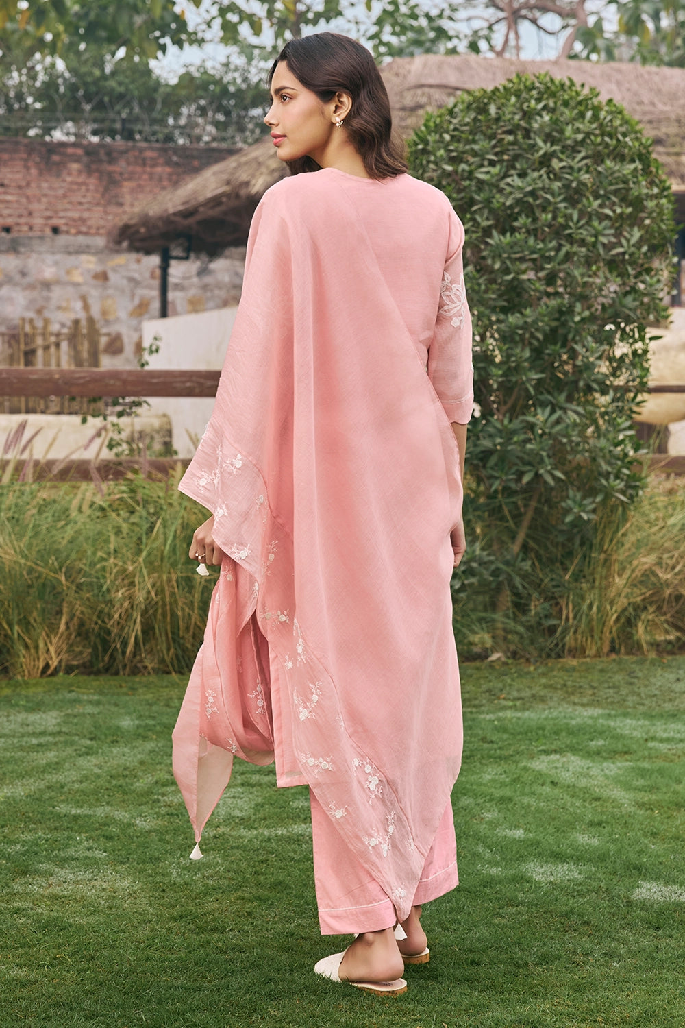 Tulip Floral Applique Kurta Set