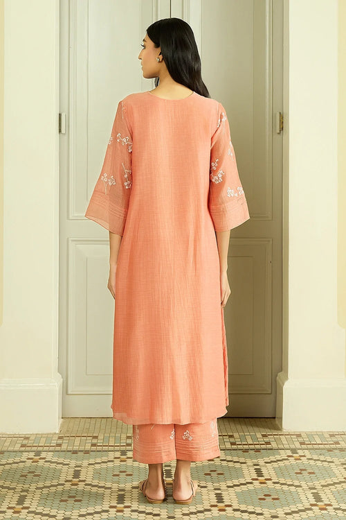 Tangerine Embroidered Co-ord Set
