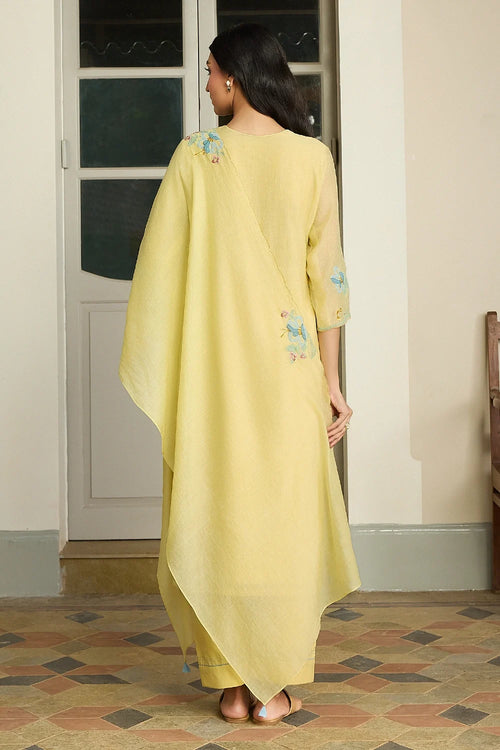 Lemon Applique Kurta Set