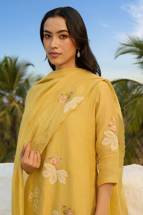 Rue Embroidered Kurta Set