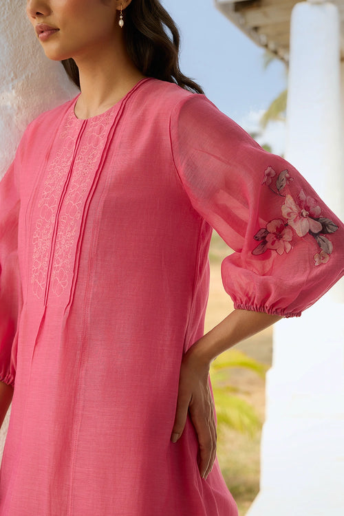 Rose Pintuck Dress