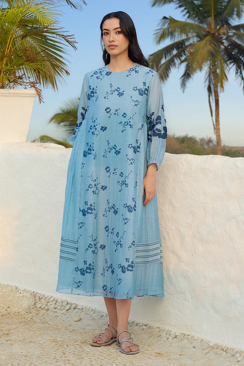 Sky Floral Dress