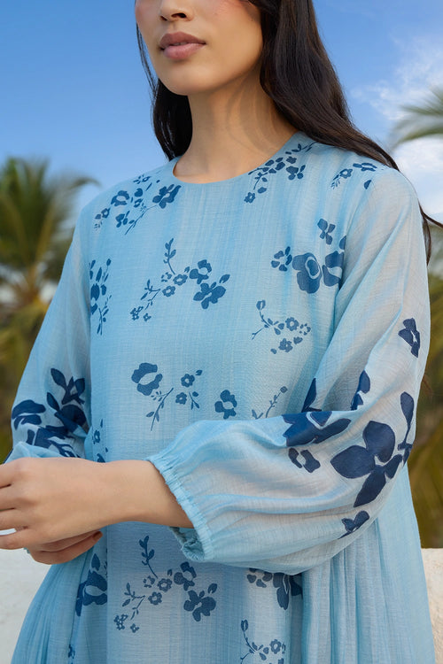 Sky Floral Dress