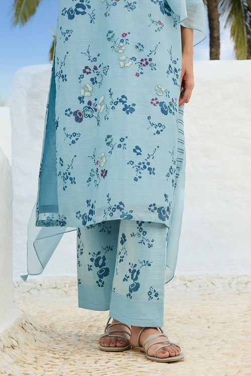 Sky Floral Kurta Set