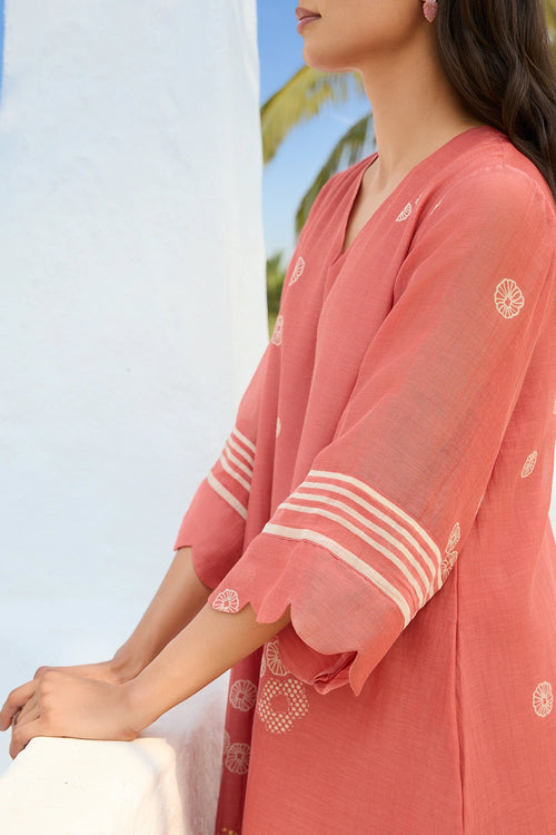 Hibiscus Floral Applique Dress