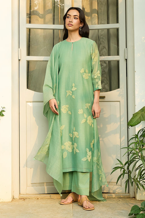 Verdant Applique Kurta Set