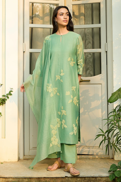 Verdant Applique Kurta Set