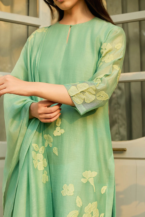 Verdant Applique Kurta Set