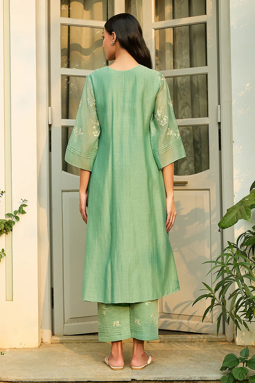 Verdant Embroidered Floral Co-ord Set