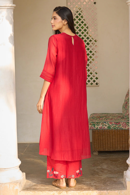 Cherry Red Applique Co-ord Set