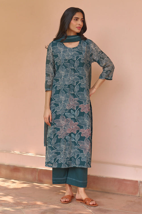 Jade Bloom Kurta Set