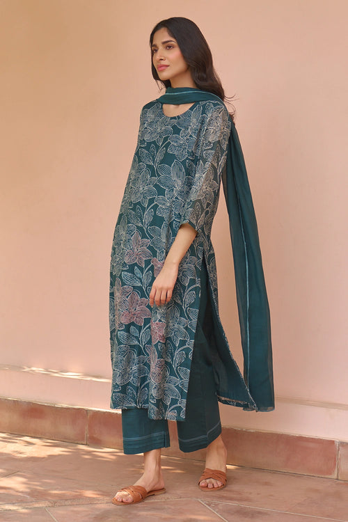 Jade Bloom Kurta Set