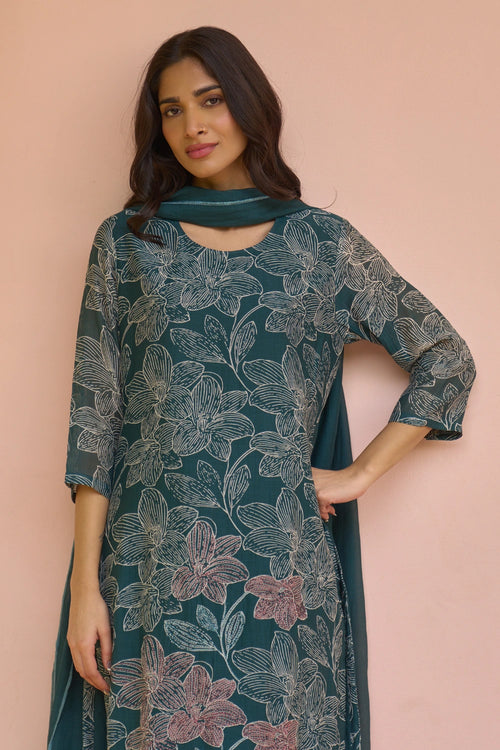Jade Bloom Kurta Set