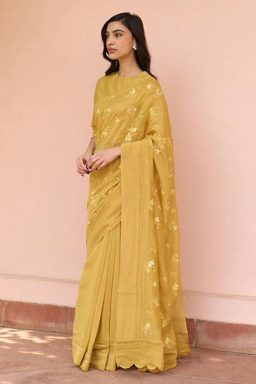 Rue Thread Embroidered Saree