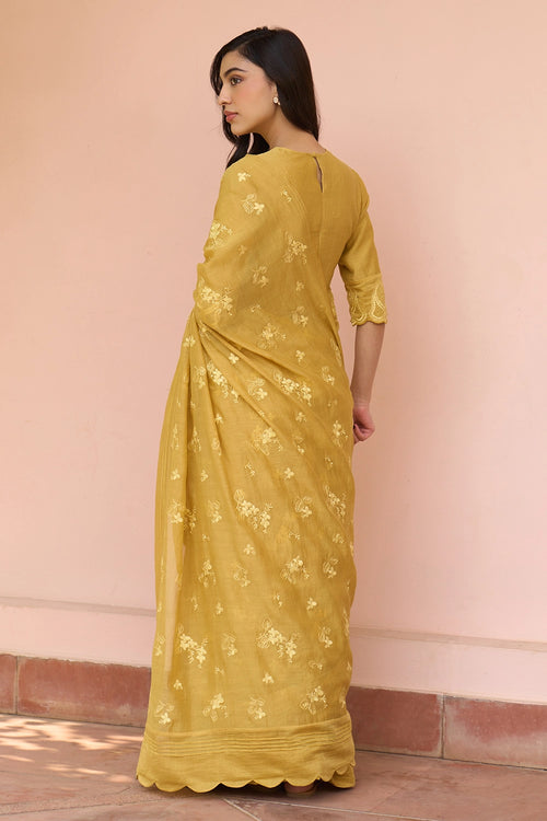 Rue Thread Embroidered Saree