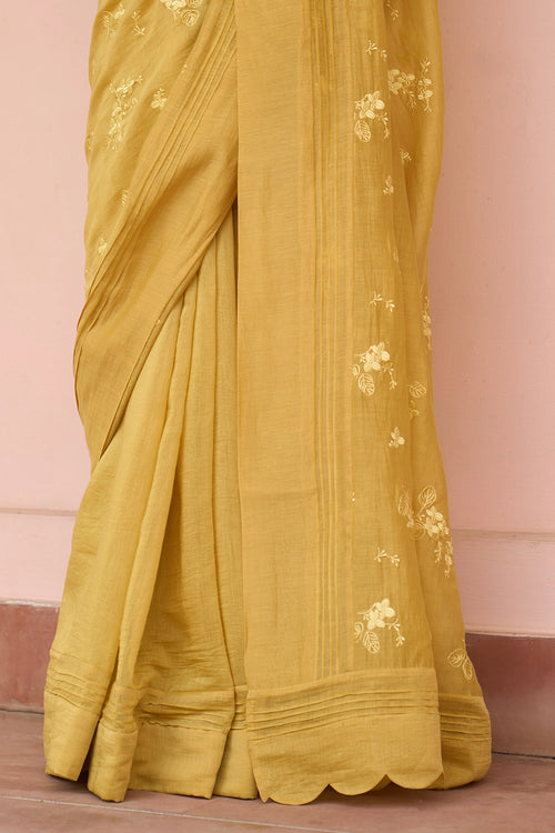 Rue Thread Embroidered Saree